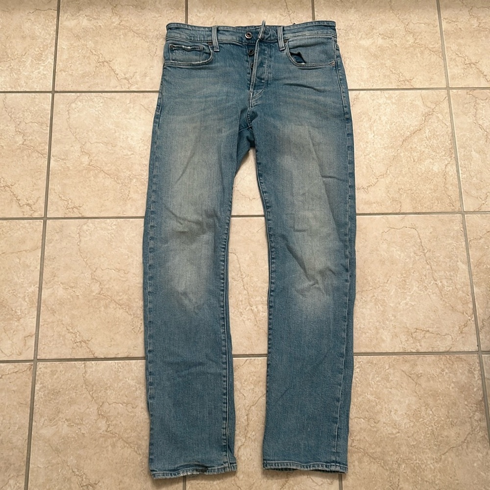 G Star Raw light wash jeans denim good condition distressed waist 30